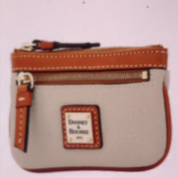 NEW Dooney & Bourke Pebble grain coin case BONE NEW BNWT - Picture 2 of 8